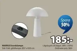 JYSK MARKUS bordslampa erbjuda