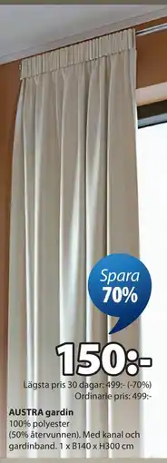 JYSK AUSTRA gardin erbjuda