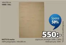 JYSK NATTLYS matta erbjuda