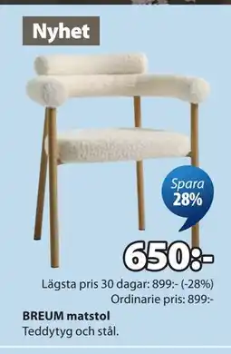 JYSK BREUM matstol erbjuda