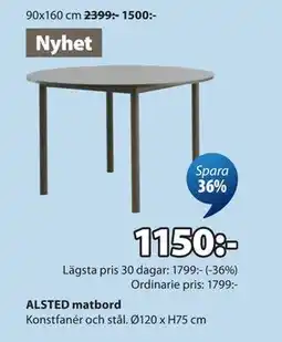 JYSK ALSTED matbord erbjuda