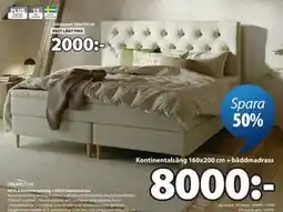 JYSK NEVLA kontinentalsäng + EKSO bäddmadrass erbjuda