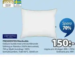 JYSK PRESIDENTEN fiberkudde erbjuda