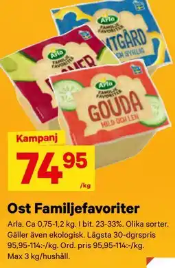 City Gross Ost Familjefavoriter erbjuda