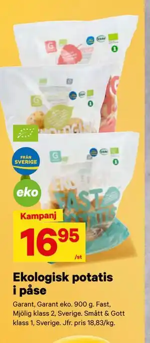 City Gross Ekologisk potatis i påse erbjuda