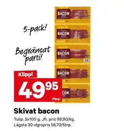 City Gross Skivat bacon erbjuda