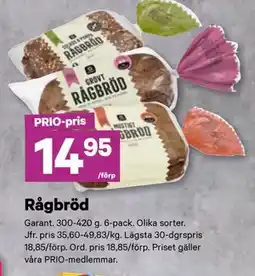 City Gross Rågbröd, Pris i appen erbjuda