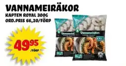 Nelins Kapten royal vannameiräkor erbjuda
