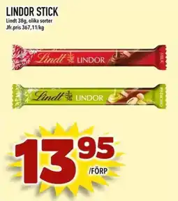 Nelins Lindt lindor stick erbjuda