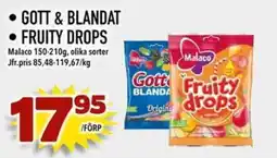 Nelins Malaco Fruity Drops erbjuda