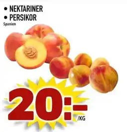 Din Mat Nektariner persikor erbjuda
