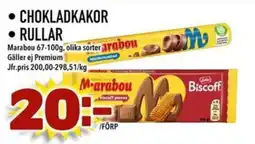Din Mat Marabou chokladkakor rullar erbjuda