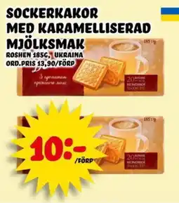 Nelins Roshen sockerkakor med karamelliserad mjölksmak erbjuda