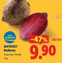 Lidl Matriket rödbetor erbjuda