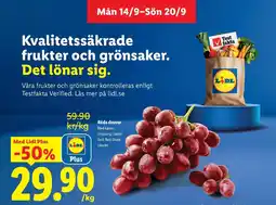 Lidl Lidl Röda druvor erbjuda
