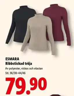 Lidl Esmara ribbstickad tröja erbjuda