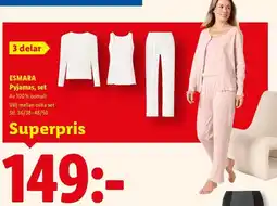 Lidl Esmara pyjamas, set erbjuda
