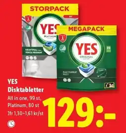 Lidl Yes disktabletter erbjuda