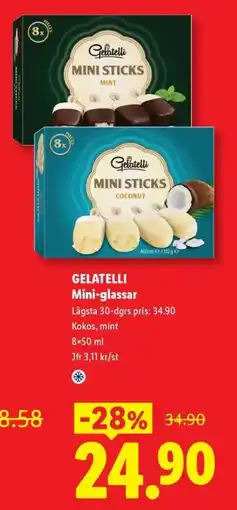 Lidl Gelatelli mini-glassar erbjuda