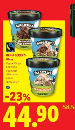 Lidl Ben & Jerry's Glass erbjuda