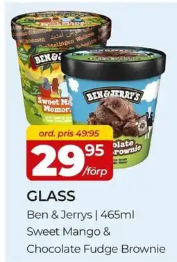 Matrix Butikerna Ben & Jerrys sweet mango & chocolate fudge brownie erbjuda