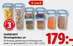 Lidl Silvercrest förvaringsburkar, set erbjuda