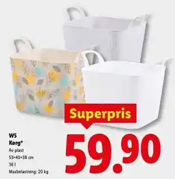 Lidl W5 Korg erbjuda