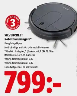 Lidl Silvercrest robotdammsugare erbjuda