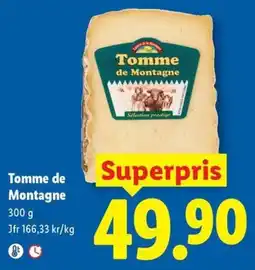 Lidl Tomme de Montagne erbjuda