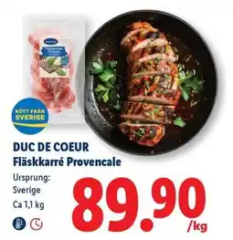 Lidl Duc de Coeur Fläskkarré Provencale erbjuda