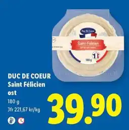 Lidl Duc de Coeur Saint Félicien ost erbjuda