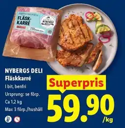 Lidl Nybergs deli fläskkarré erbjuda
