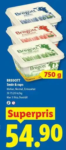 Lidl Bregott Smör & raps erbjuda