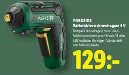 Lidl Parkside batteridriven skruvdragare 4 v erbjuda