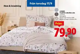 Lidl LIVARNO Sängkläder mikrofiber satin erbjuda