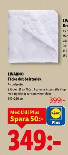 Lidl Livarno täcke dubbelstorlek erbjuda
