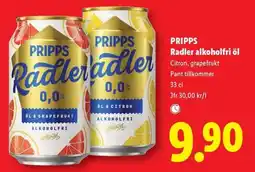 Lidl Pripps Radler alkoholfri öl erbjuda