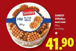 Lidl Sondey vaffelkex med smör erbjuda