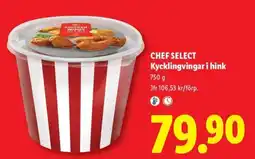 Lidl Chef select kycklingvingar i hink erbjuda