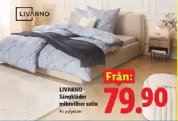 Lidl Livarno sängkläder mikrofiber satin erbjuda