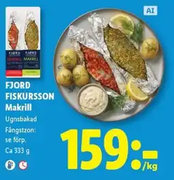 Lidl Fjord Fiskursson Makrill erbjuda