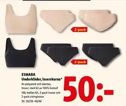 Lidl Esmara underkläder, laserskurna erbjuda