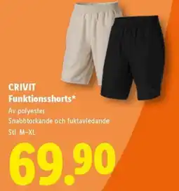 Lidl Crivit funktionsshorts erbjuda