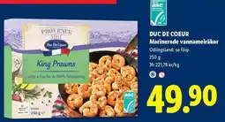 Lidl Duc De Coeur king prawns erbjuda