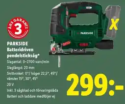 Lidl Parkside batteridriven pendelsticksåg erbjuda