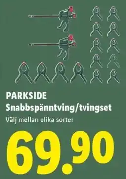 Lidl Parkside snabbspäntving/tvingset erbjuda