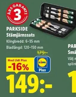 Lidl Parkside stämjärnssats erbjuda