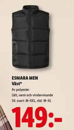 Lidl Esmara men väst erbjuda