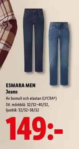 Lidl Esmara men jeans erbjuda