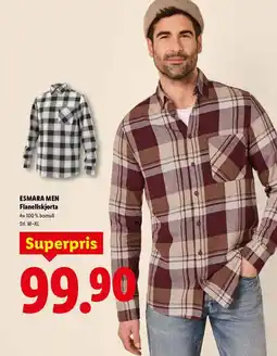 Lidl Esmara men flanellskjorta erbjuda